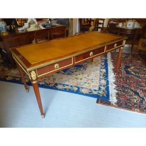 Large Louis XVI Period Mahogany Bureau Plat